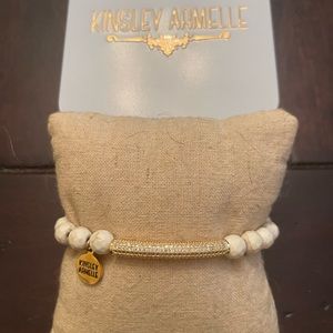 Kinsley Armelle New Khaki Bracelet S/M From the Glitz Collection